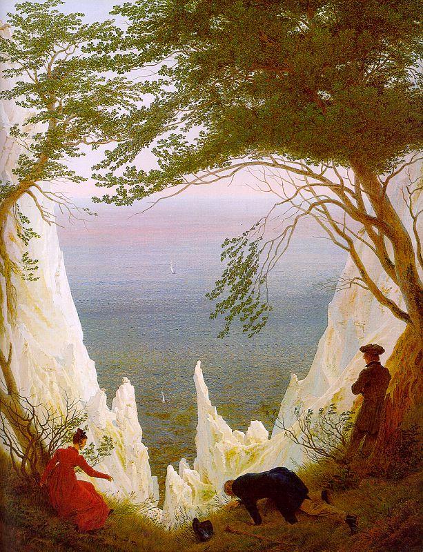 Caspar David Friedrich Chalk Cliffs on Rugen Norge oil painting art